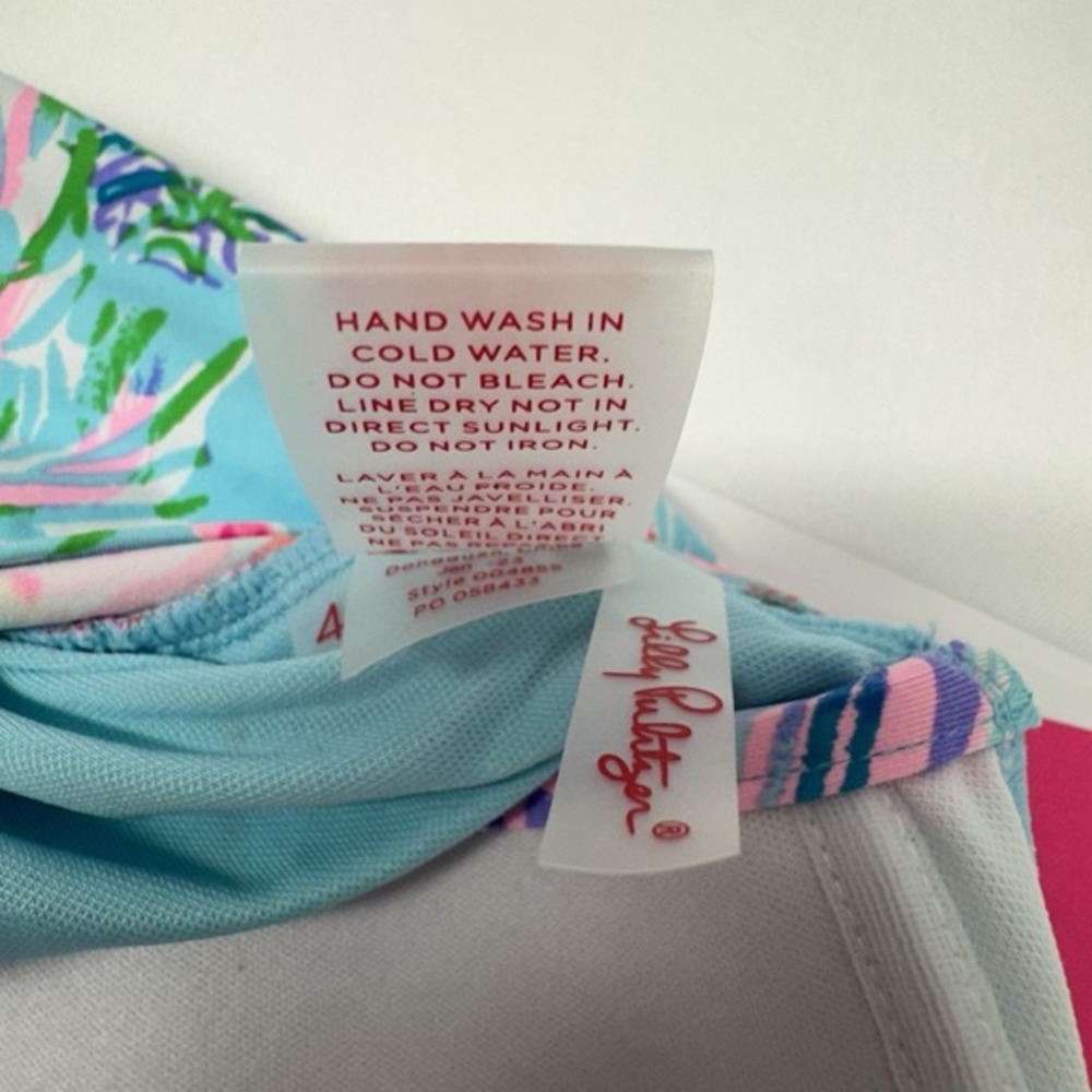 NEW Lilly Pulitzer Bliss Halter Tankini Top Celestial Blue Cay to Heart Sz 4 - Picture 16 of 16